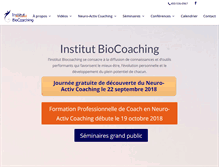Tablet Screenshot of institutbiocoaching.com